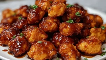 Air Fryer Crispy Honey BBQ Chicken Bites