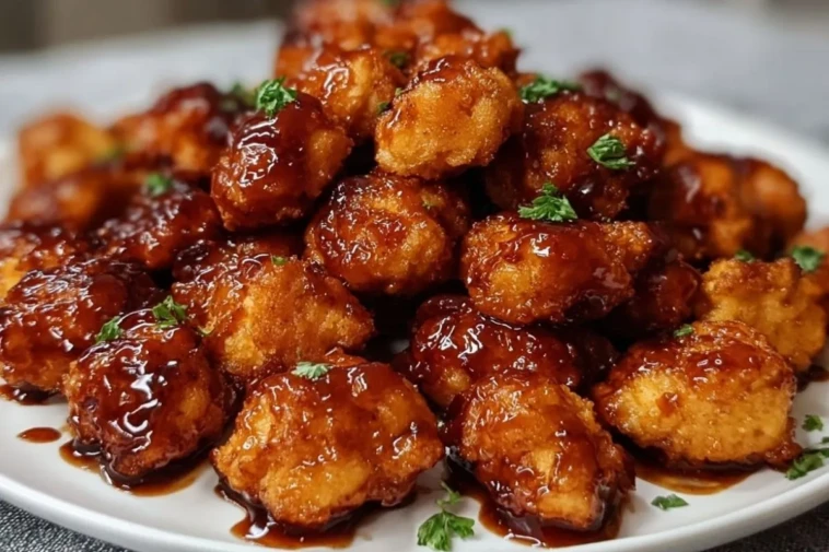 Air Fryer Crispy Honey BBQ Chicken Bites