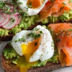Avocado Toast Variations (Radish, Smoked Salmon, Poached Egg)