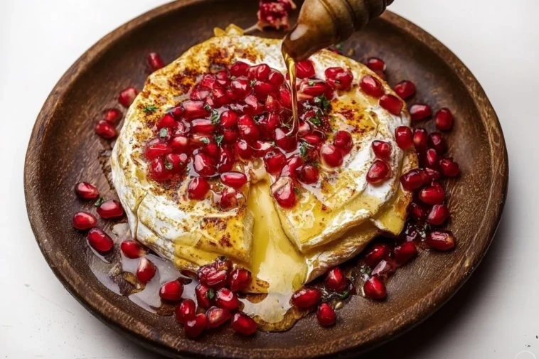 Baked Brie with Honey and Pomegranate Seeds - 1