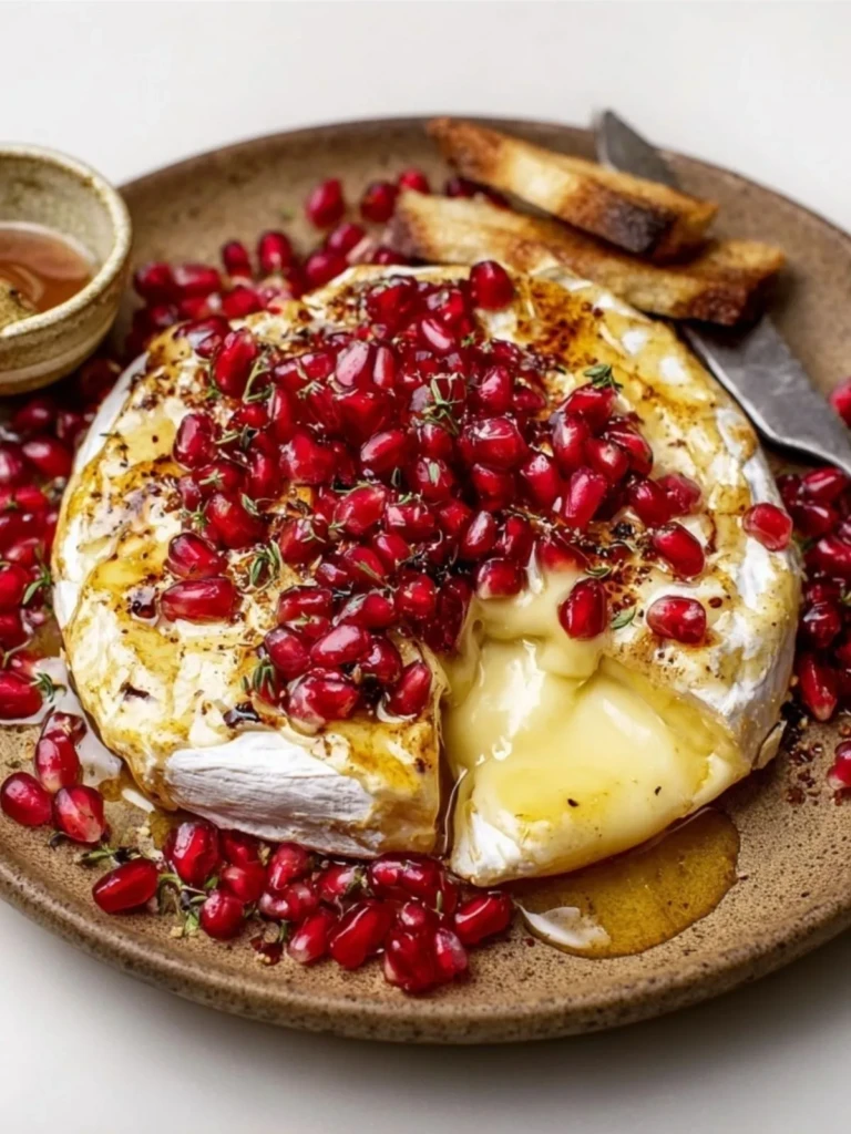 Baked Brie with Honey and Pomegranate Seeds - 3