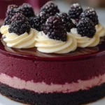 Blackberry Red Velvet Cheesecake