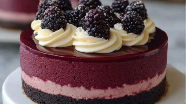 Blackberry Red Velvet Cheesecake