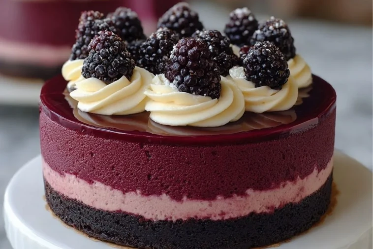 Blackberry Red Velvet Cheesecake
