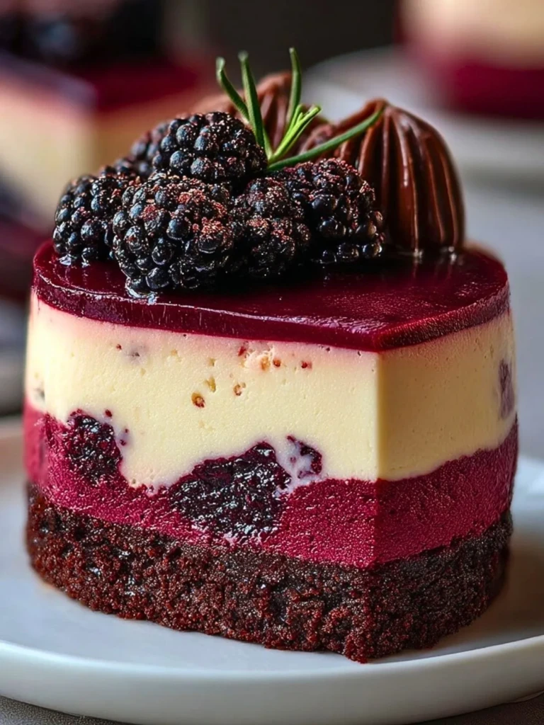 Blackberry Red Velvet Cheesecake