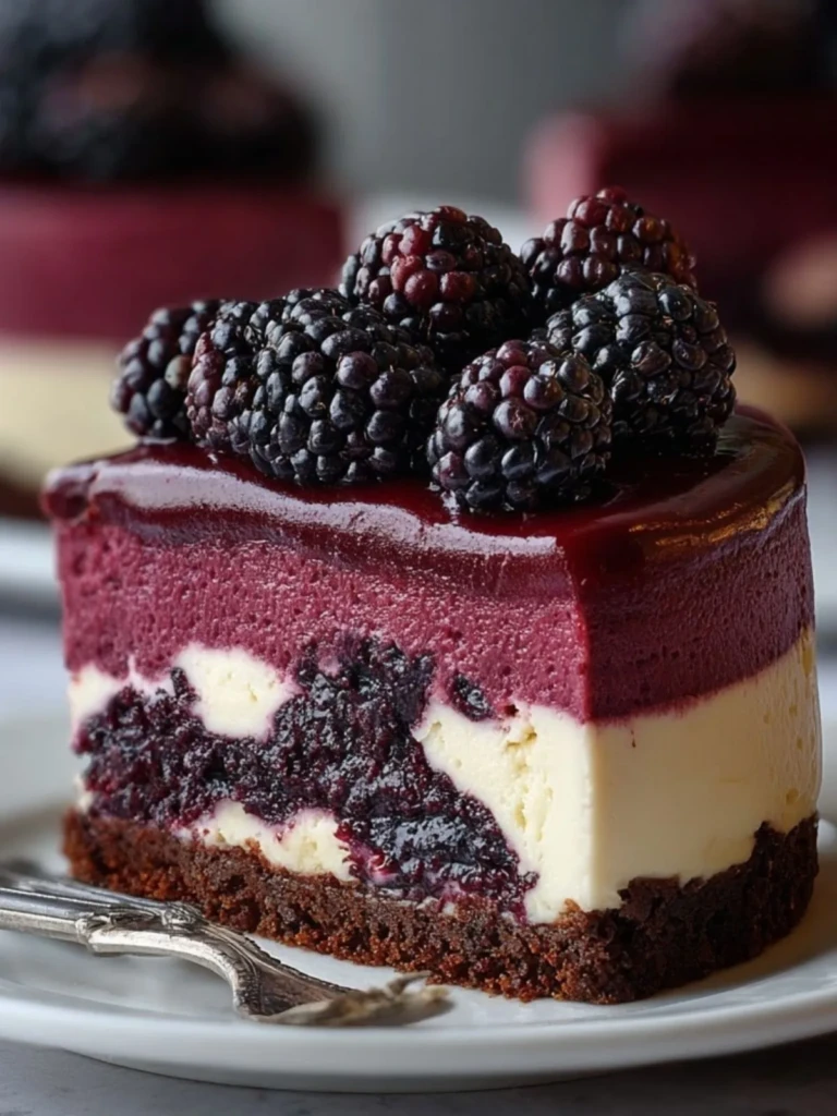 Blackberry Red Velvet Cheesecake