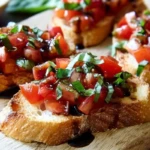 Tomato Basil Bruschetta with Balsamic Drizzle