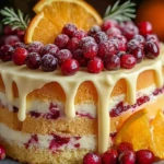 Cranberry Orange Drip Cake