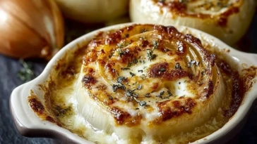 Creamy Baked Onions with Asiago Cheese - 1