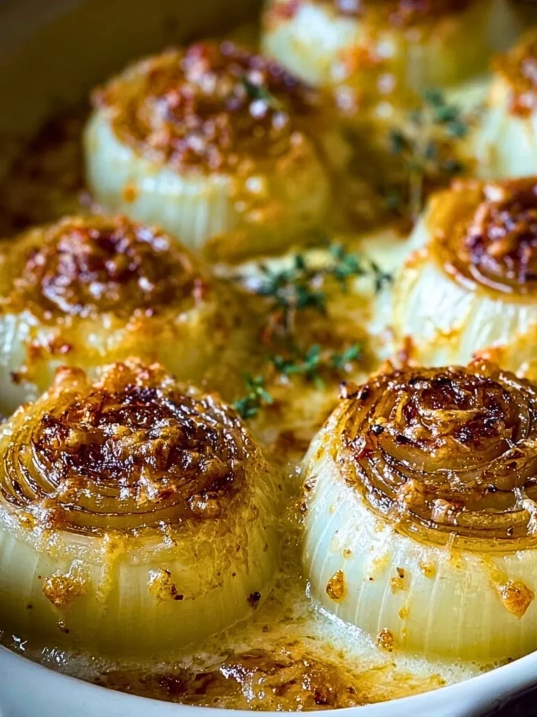 Creamy Baked Onions with Asiago Cheese - 3