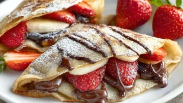 Crepes with Nutella & fresh fruit