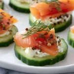 Cucumber Bites with Smoked Salmon & Cream Cheese