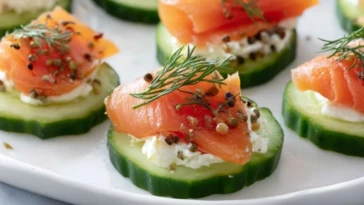 Cucumber Bites with Smoked Salmon & Cream Cheese