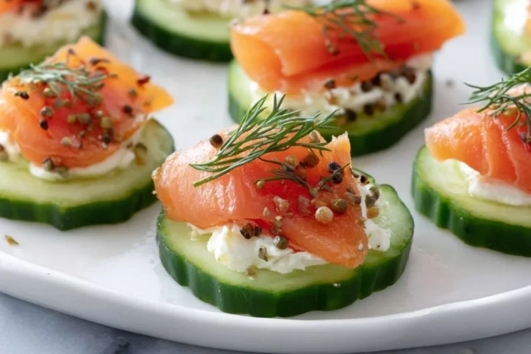 Cucumber Bites with Smoked Salmon & Cream Cheese