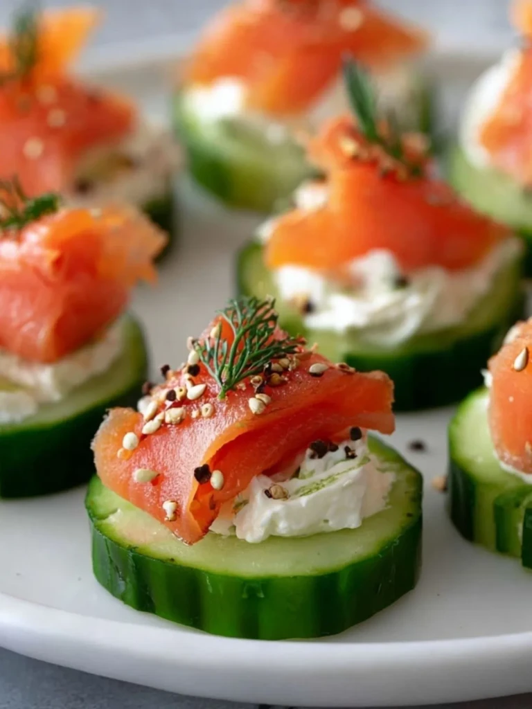 Cucumber Bites with Smoked Salmon & Cream Cheese