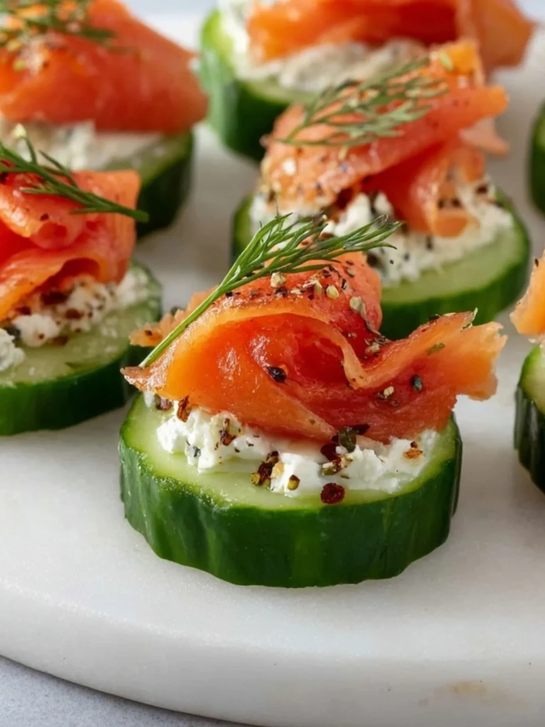 Cucumber Bites with Smoked Salmon & Cream Cheese