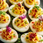 Deviled Eggs with Colorful Garnishes