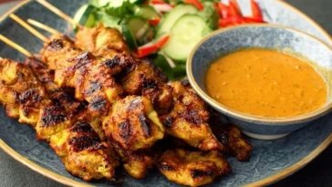 Easy Thai Chicken Satay & Peanut Sauce