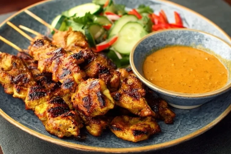 Easy Thai Chicken Satay & Peanut Sauce