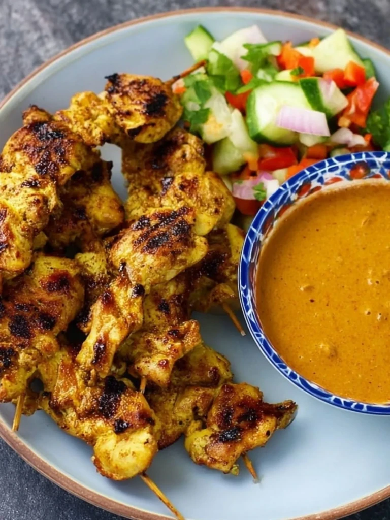 Easy Thai Chicken Satay & Peanut Sauce