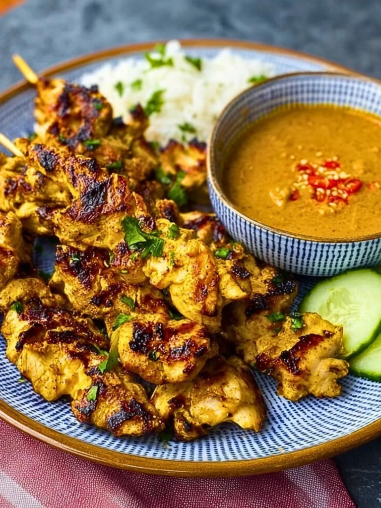 Easy Thai Chicken Satay & Peanut Sauce