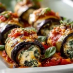 Eggplant Roll-Ups with Creamy Ricotta and Spinach