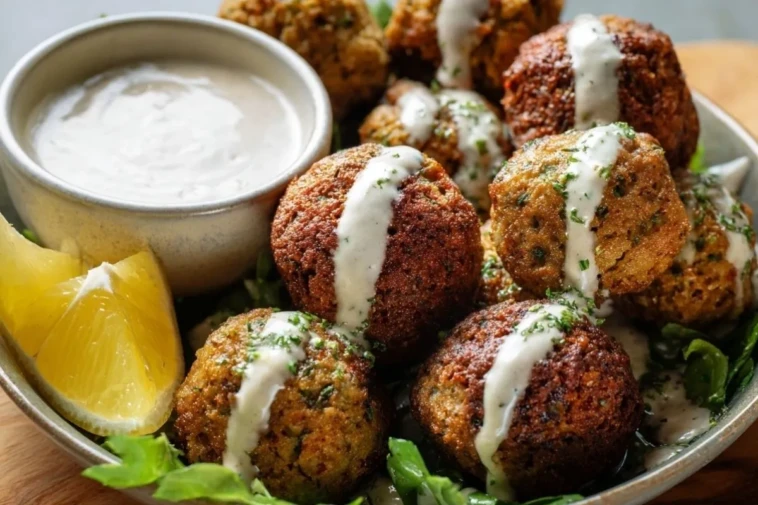 Falafel Balls with Tahini Drizzle