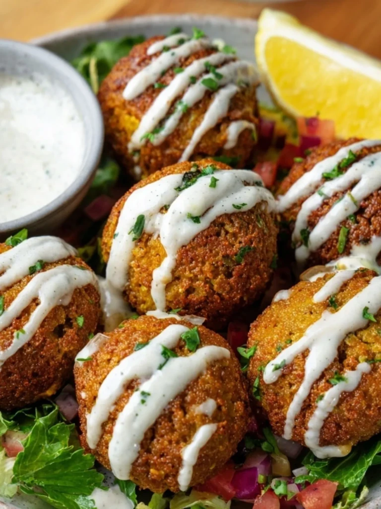 Falafel Balls with Tahini Drizzle