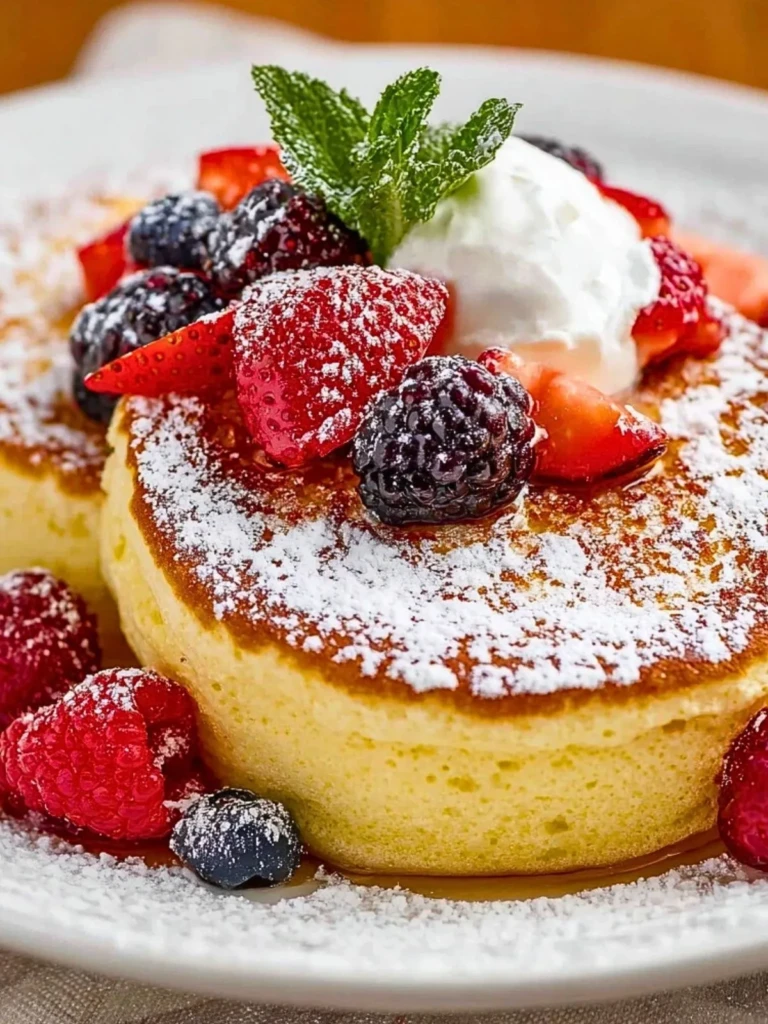 Fluffy Japanese Soufflé Pancakes