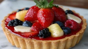 Fruit Tart with Glossy Glaze