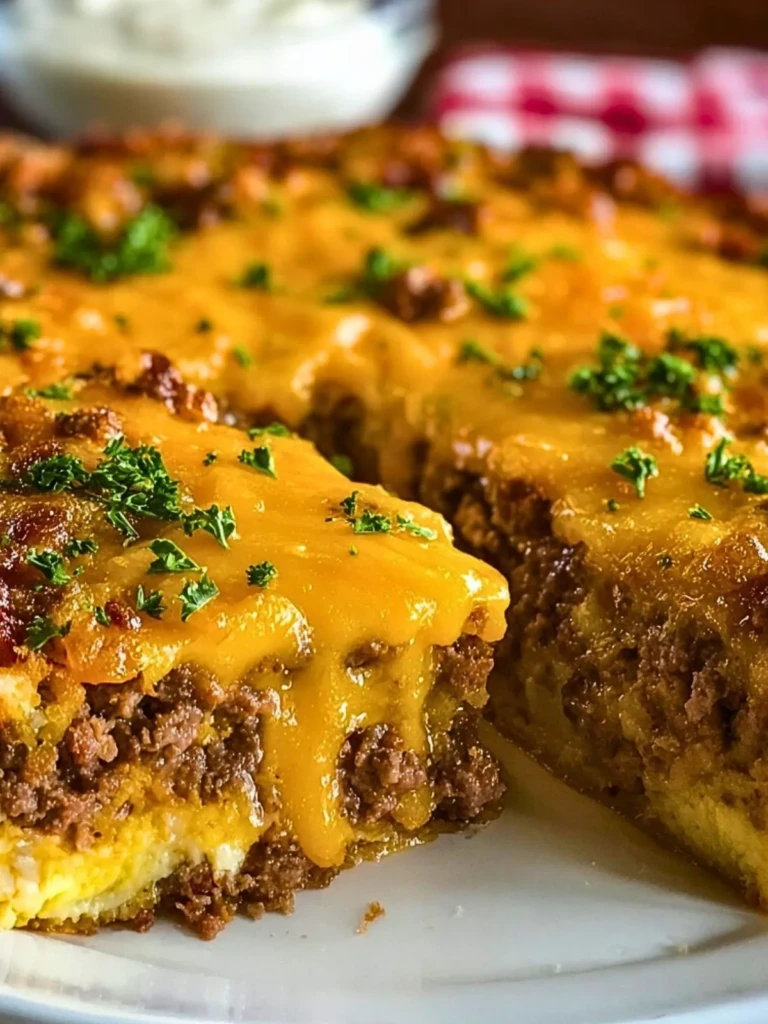 Impossible Cheeseburger Pie