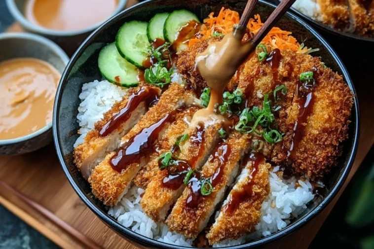 Japanese Katsu Bowls with Tonkatsu Sauce