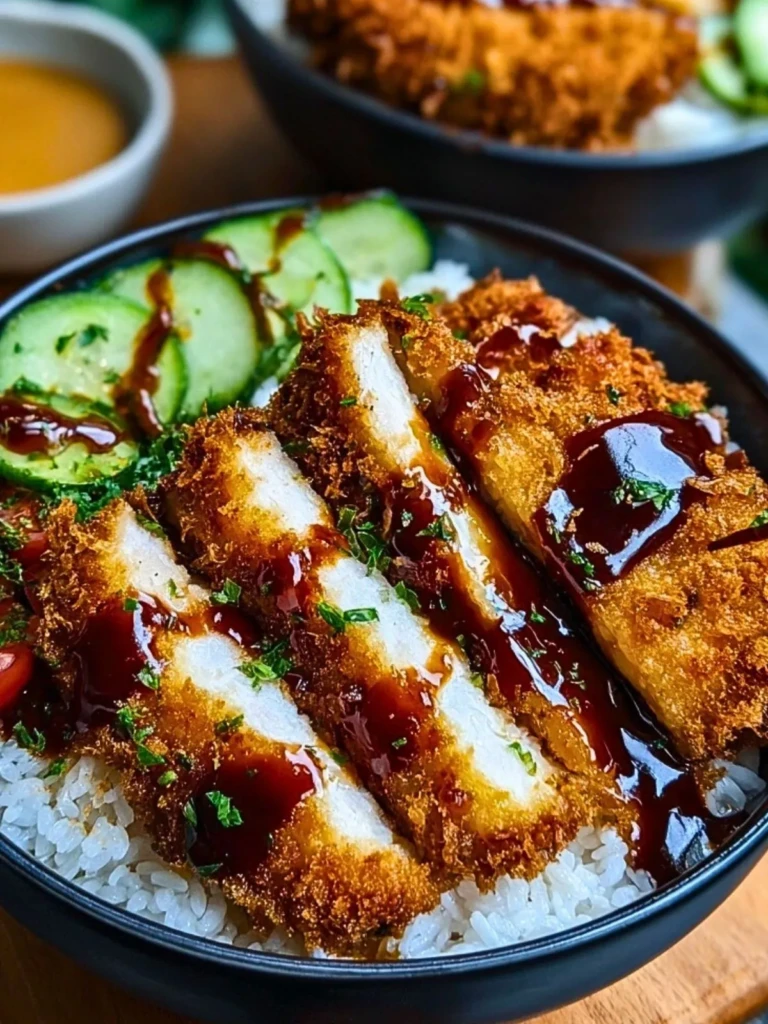 Japanese Katsu Bowls with Tonkatsu Sauce