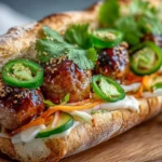 Korean BBQ Meatball Banh Mi