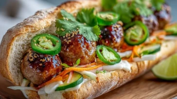 Korean BBQ Meatball Banh Mi