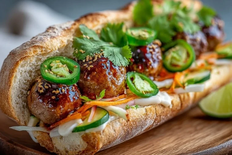 Korean BBQ Meatball Banh Mi