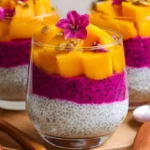 Mango and Dragon Fruit Chia Pudding