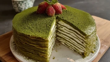 Matcha Mille Crêpe Cake