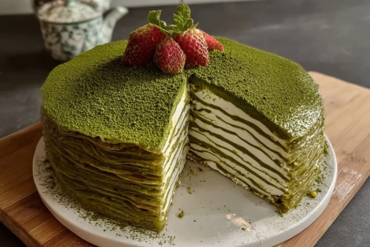 Matcha Mille Crêpe Cake