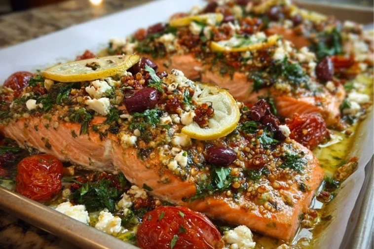 Mediterranean Salmon Bake