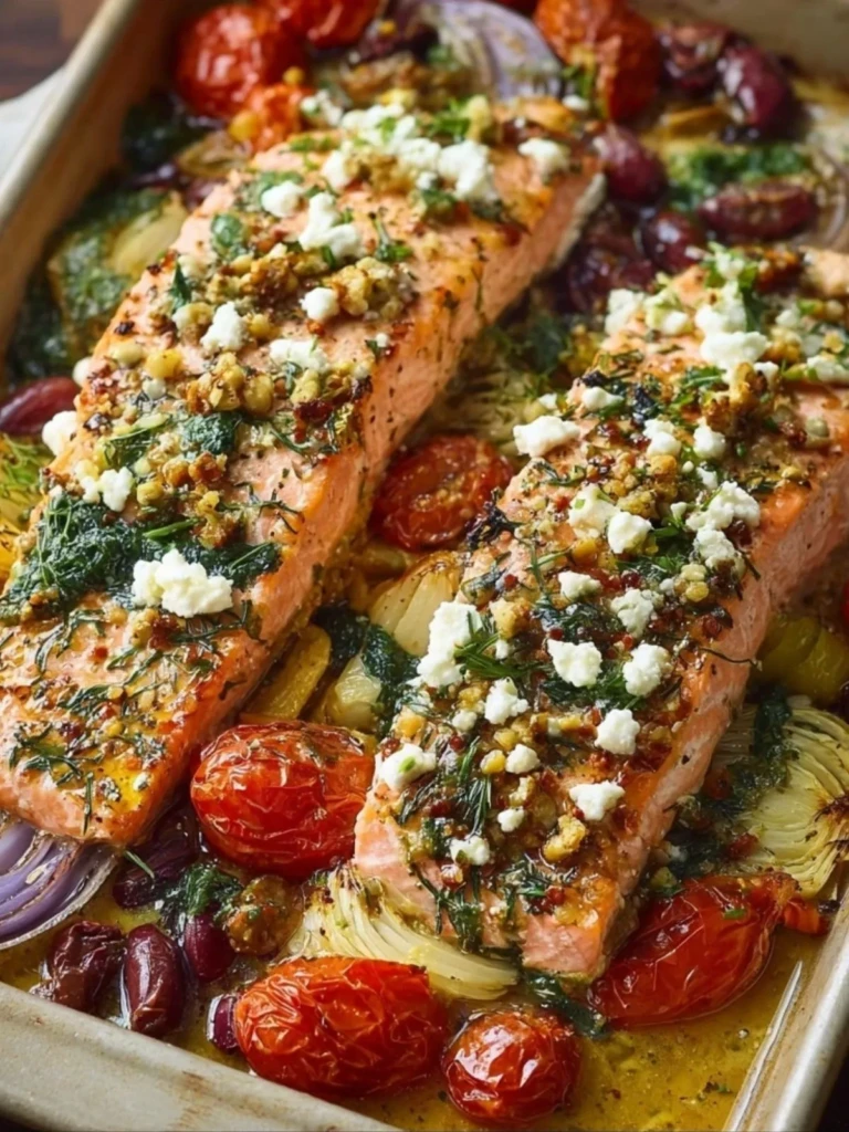 Mediterranean Salmon Bake