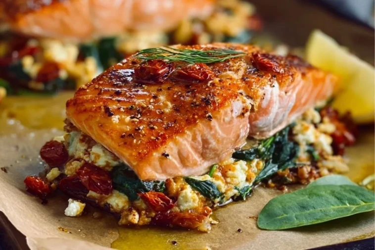 Mediterranean Stuffed Salmon
