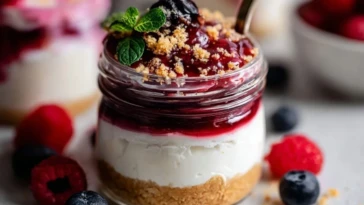 No Bake Mini Cheesecakes (Cheesecake Jars)