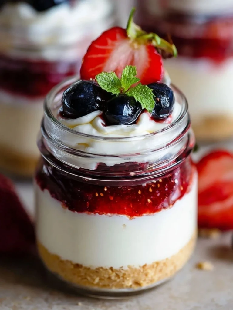 No Bake Mini Cheesecakes (Cheesecake Jars)