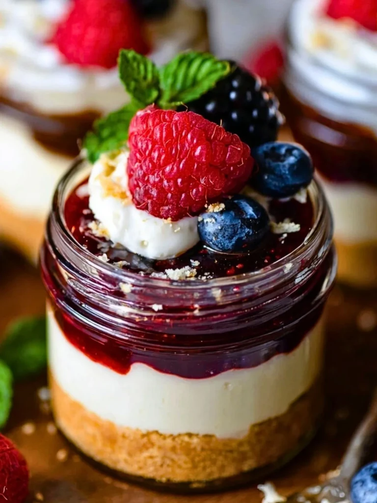 No Bake Mini Cheesecakes (Cheesecake Jars)