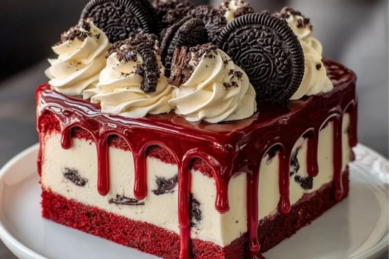 Oreo Red Velvet Cheesecake Drip Cake