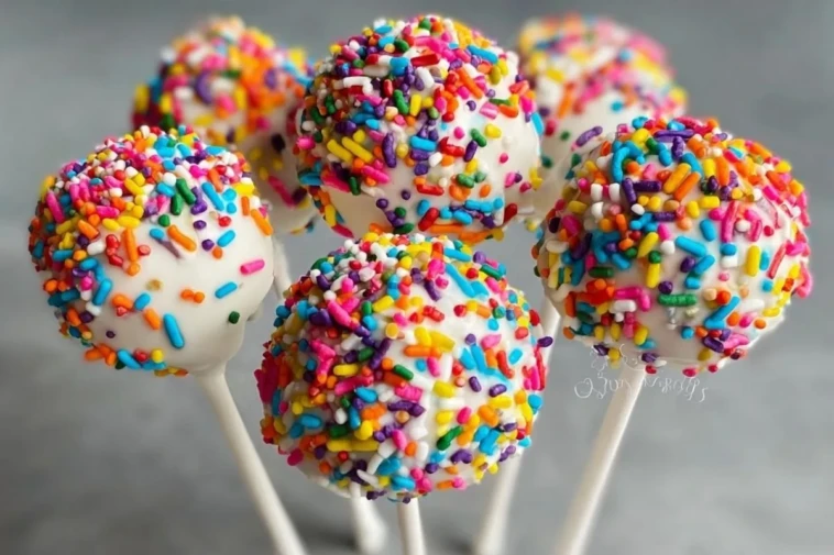 Rainbow Sprinkle Cake Pops