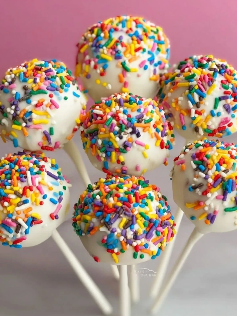 Rainbow Sprinkle Cake Pops