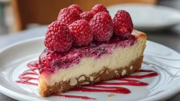 Raspberry Almond Cheesecake - 1