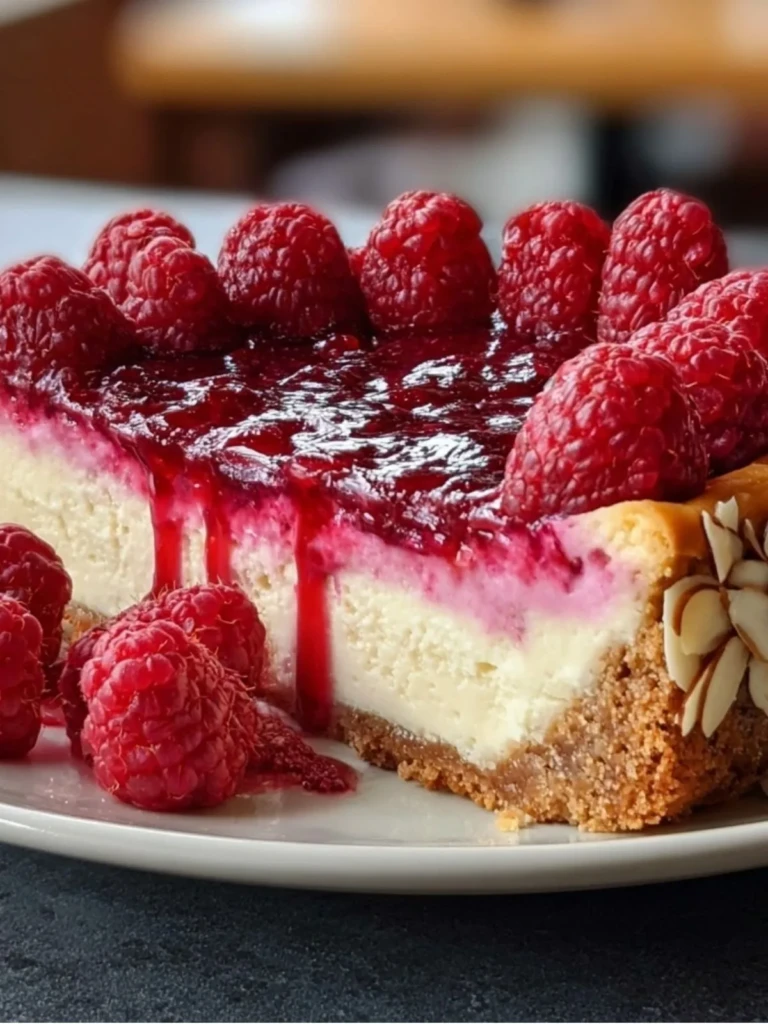 Raspberry Almond Cheesecake - 2
